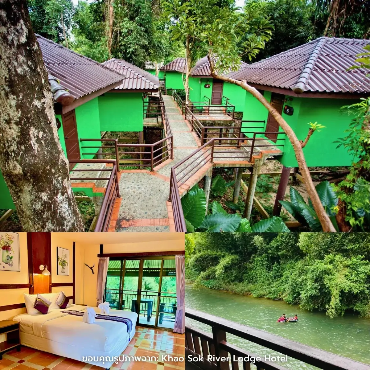 ที่พักเขาสก วิวสวย ติดลำธาร ฟีลธรรมชาติ