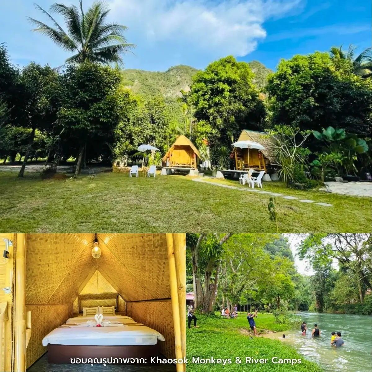 ที่พักเขาสก วิวสวย ติดลำธาร ฟีลธรรมชาติ